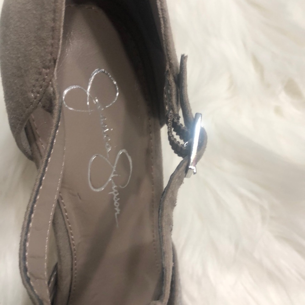 Jessica Simpson taupe  Rhinestone-heels Size 8 - Picture 8 of 8